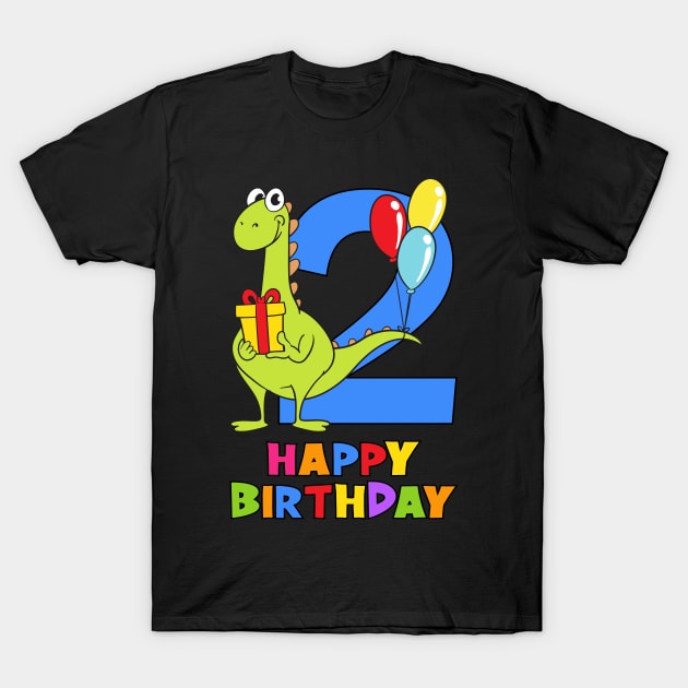 2nd Birthday Party 2 Year Old 2 Years T-Shirt by KidsBirthdayPartyShirts